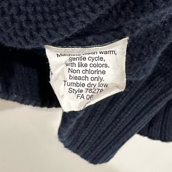 JCrew Mens Heritage Cotton Half-zip Sweater in Navy Size Medium - Picture 9 of 9